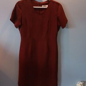 Vintage St  Michael brown silk dress